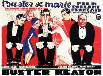 Französisches Filmplakat von Buster se marie